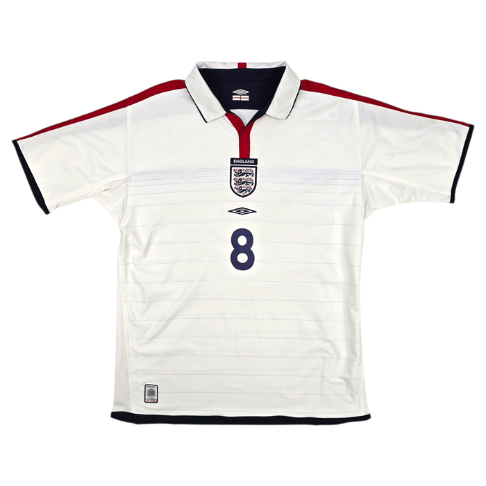 2003/05 England Home Football Shirt (L) Umbro 8 Scholes - Football Finery - FF300527