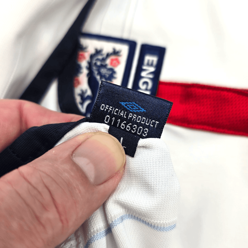 2003/05 England Home Football Shirt (L) Umbro 8 Scholes - Football Finery - FF300527