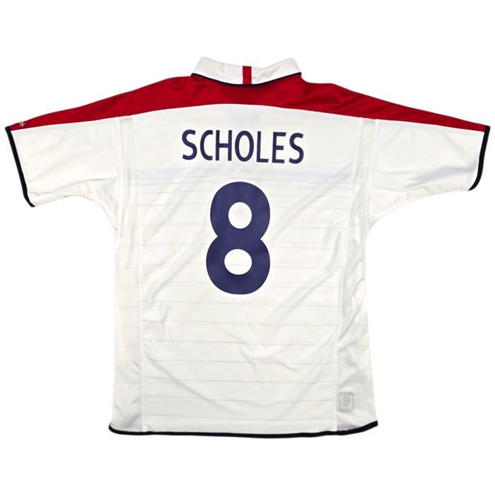 2003/05 England Home Football Shirt (L) Umbro 8 Scholes - Football Finery - FF300527