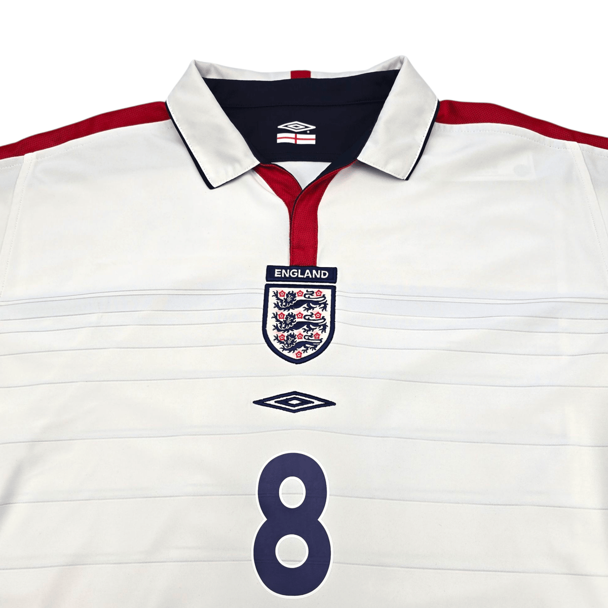 2003/05 England Home Football Shirt (L) Umbro 8 Scholes - Football Finery - FF300527
