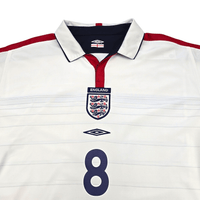 2003/05 England Home Football Shirt (L) Umbro 8 Scholes - Football Finery - FF300527