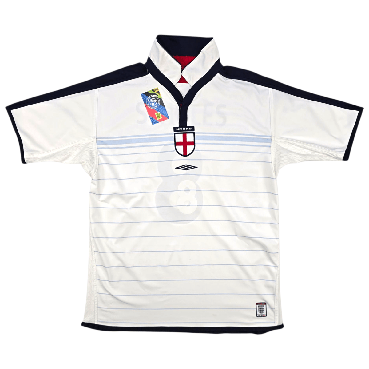 2003/05 England Home Football Shirt (L) Umbro 8 Scholes - Football Finery - FF300527