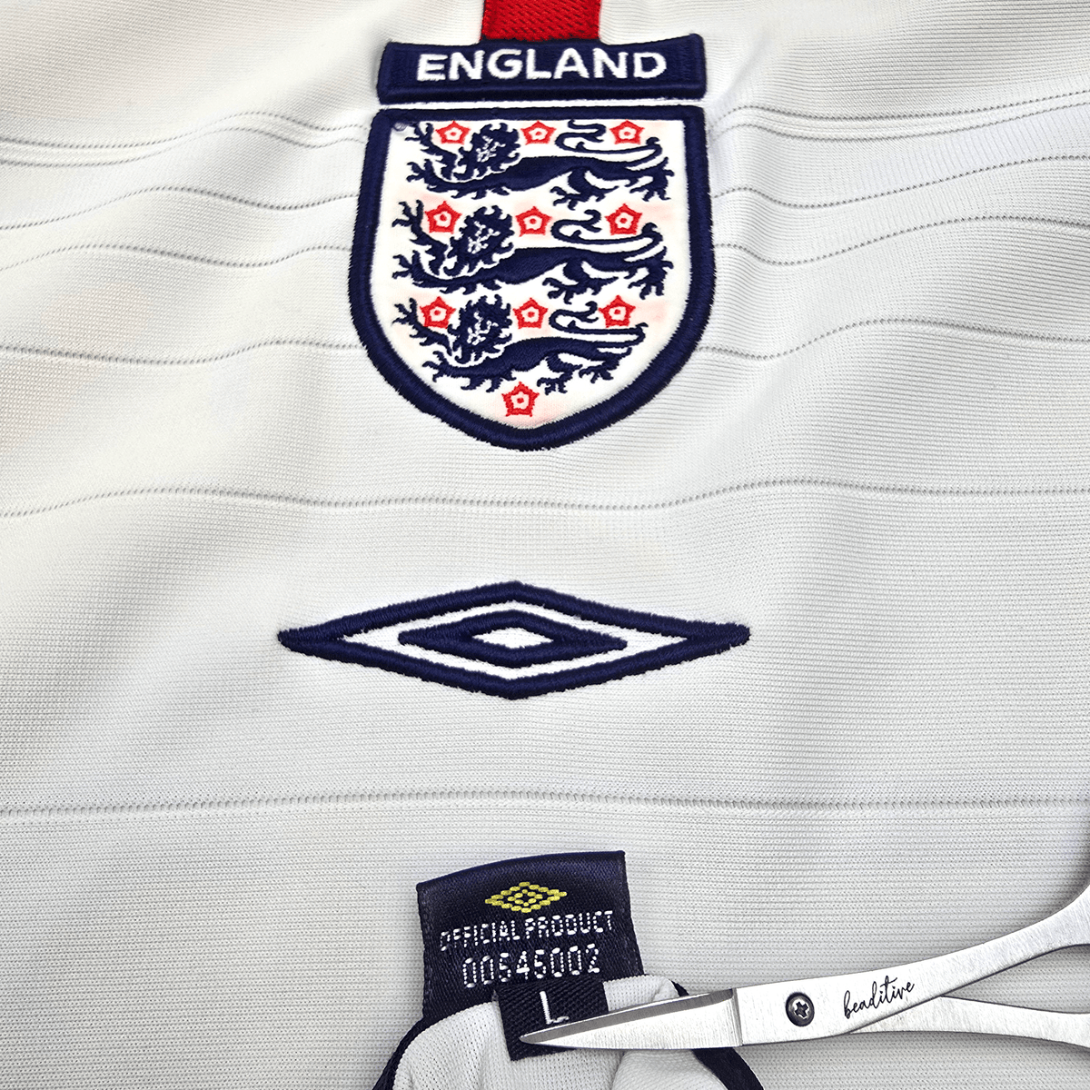 2003/05 England Home Football Shirt (L) Umbro - Football Finery - FF305815