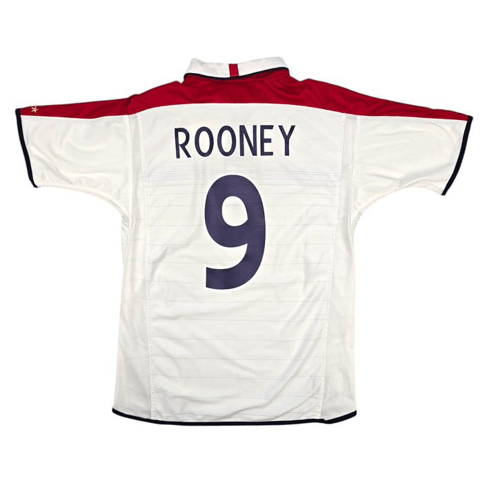2003/05 England Home Football Shirt (M) Umbro #9 Rooney - Football Finery - FF300528