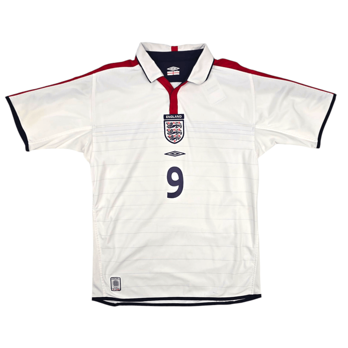 2003/05 England Home Football Shirt (M) Umbro #9 Rooney - Football Finery - FF300528