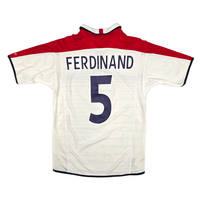 2003/05 England Home Football Shirt (S) Umbro 5 Ferdinand - Football Finery - FF300629