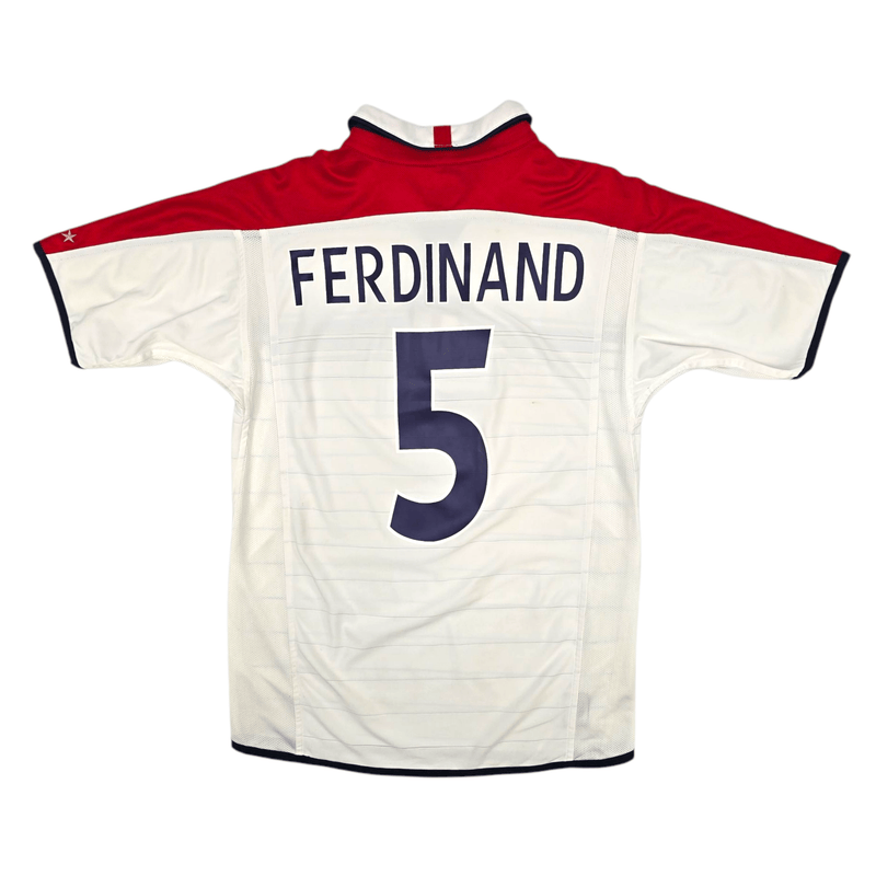 2003/05 England Home Football Shirt (S) Umbro 5 Ferdinand - Football Finery - FF300629