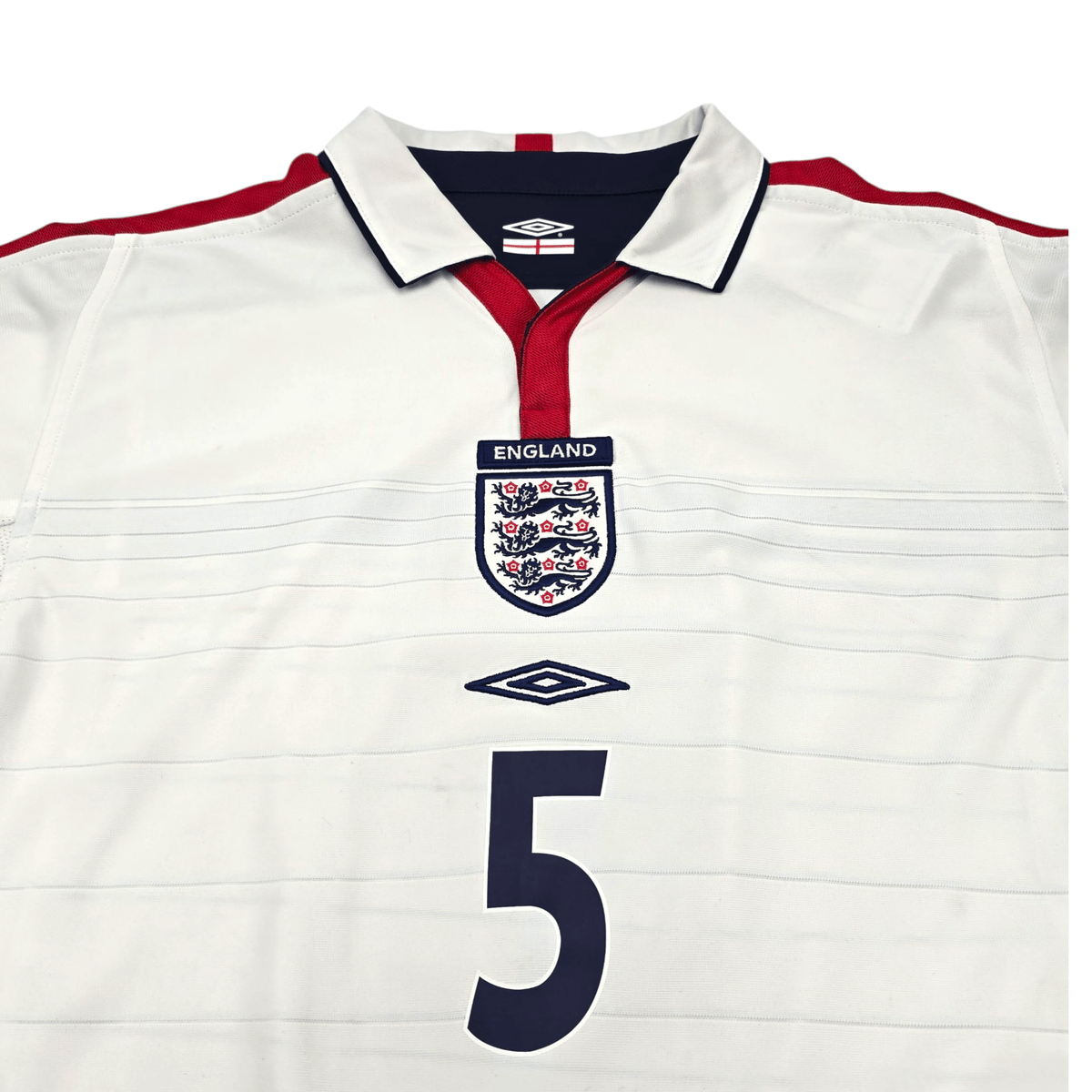 2003/05 England Home Football Shirt (S) Umbro 5 Ferdinand - Football Finery - FF300629