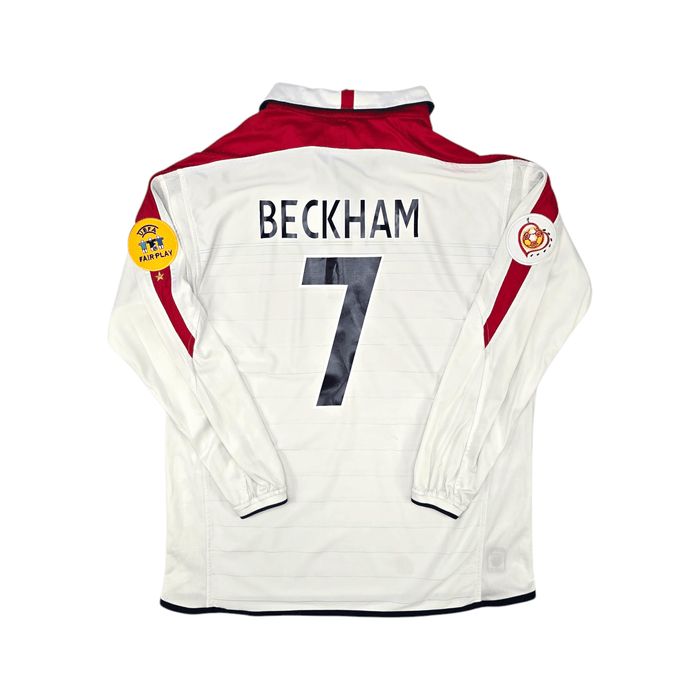 2003/05 England Home Football Shirt (XL) Umbro 7 Beckham - Football Finery - FF301388