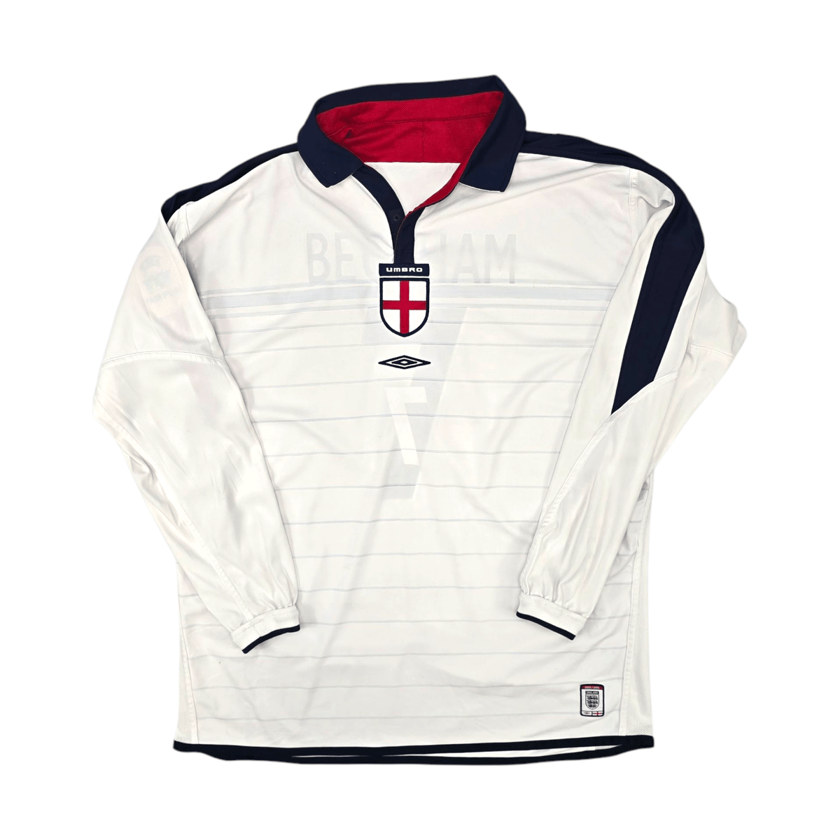 2003/05 England Home Football Shirt (XL) Umbro 7 Beckham - Football Finery - FF301388