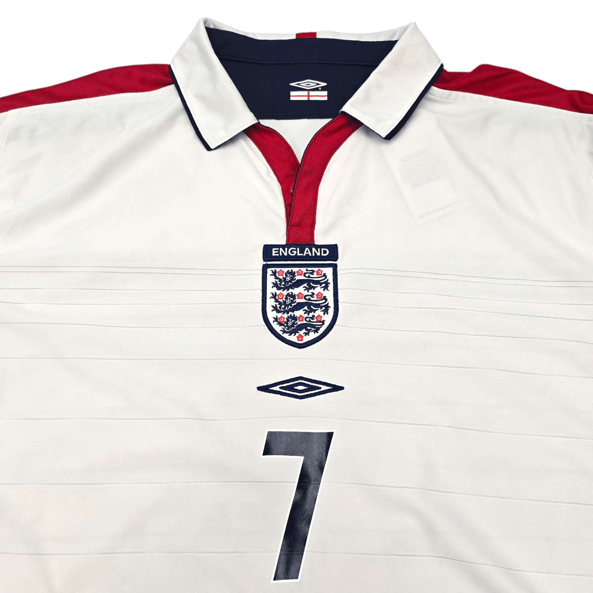 2003/05 England Home Football Shirt (XL) Umbro 7 Beckham - Football Finery - FF301388