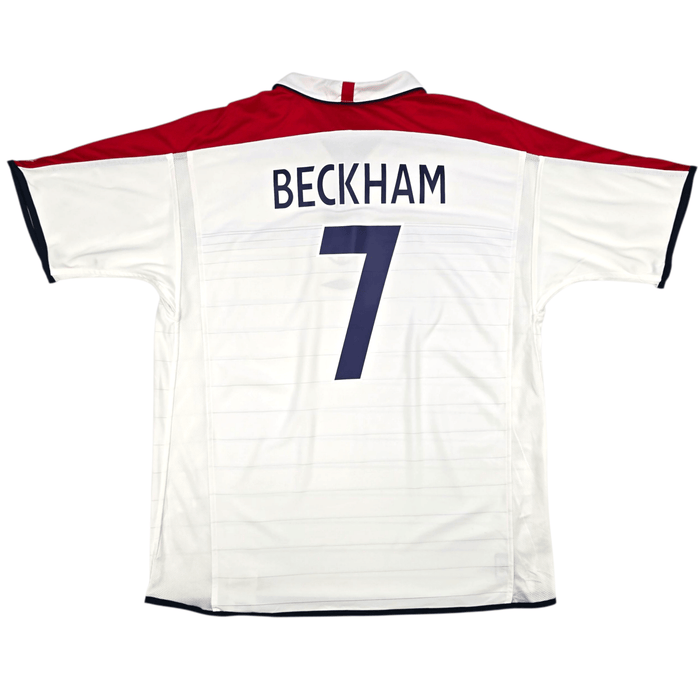 2003/05 England Home Football Shirt (XL) Umbro 7 Beckham - Football Finery - FF302888