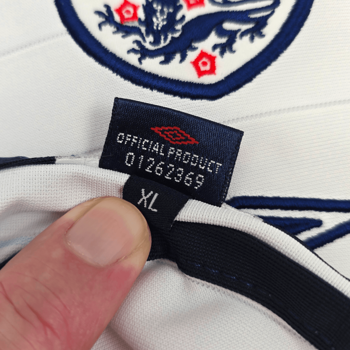 2003/05 England Home Football Shirt (XL) Umbro 7 Beckham - Football Finery - FF302991