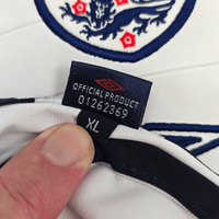 2003/05 England Home Football Shirt (XL) Umbro 7 Beckham - Football Finery - FF302991