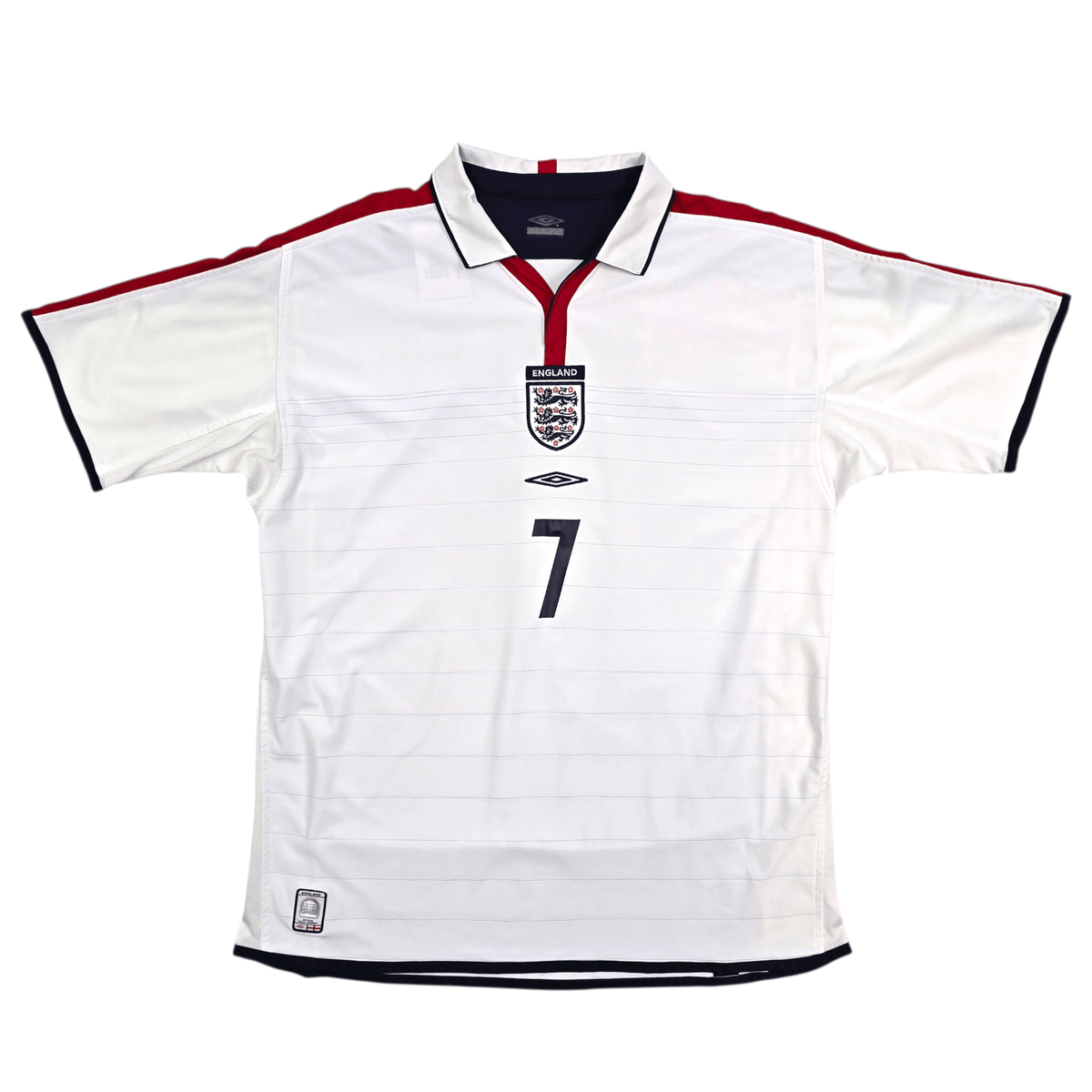 2003/05 England Home Football Shirt (XL) Umbro 7 Beckham - Football Finery - FF302991