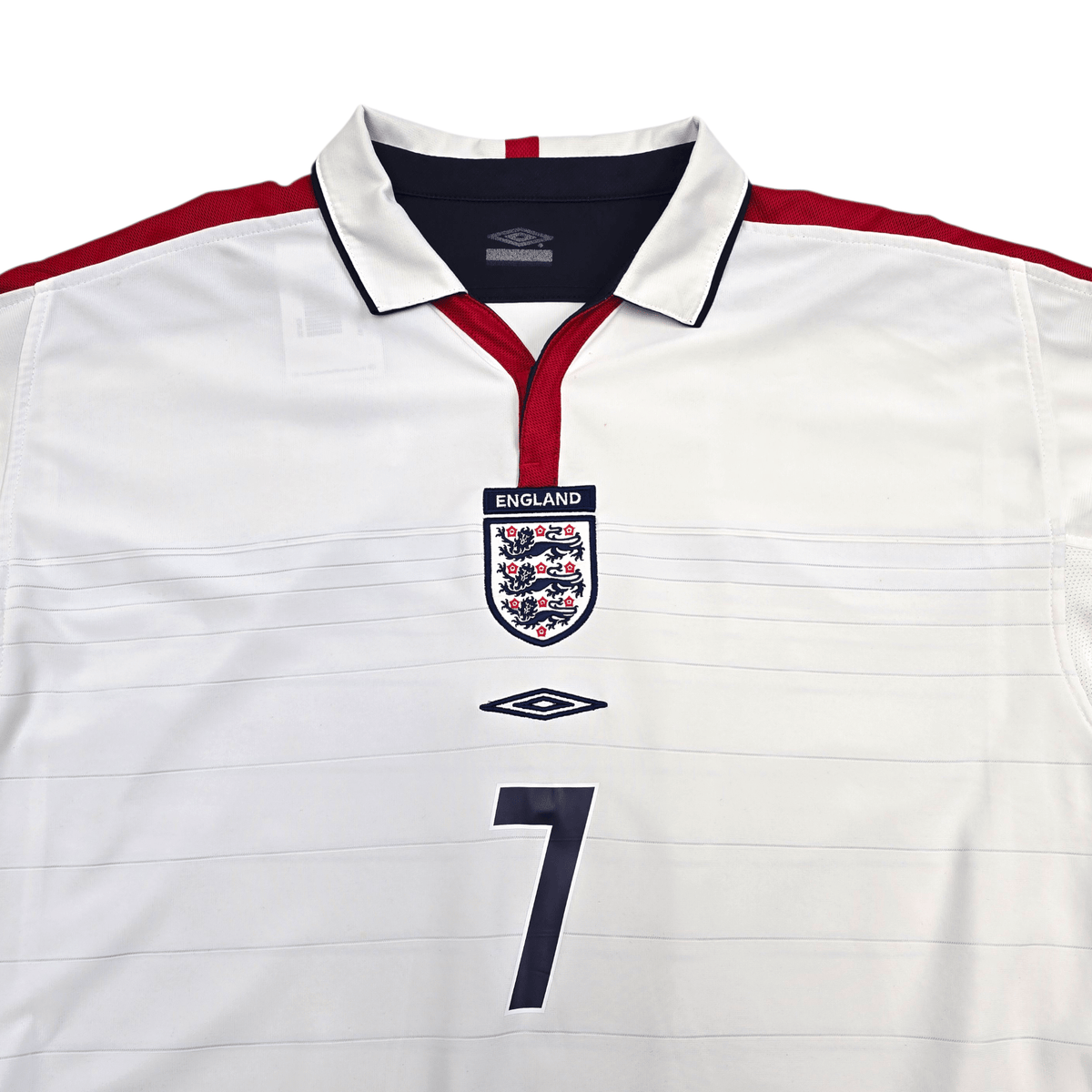 2003/05 England Home Football Shirt (XL) Umbro 7 Beckham - Football Finery - FF302991