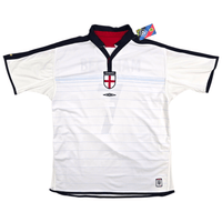 2003/05 England Home Football Shirt (XL) Umbro 7 Beckham - Football Finery - FF302991