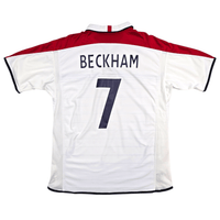 2003/05 England Home Football Shirt (XL) Umbro 7 Beckham - Football Finery - FF302991
