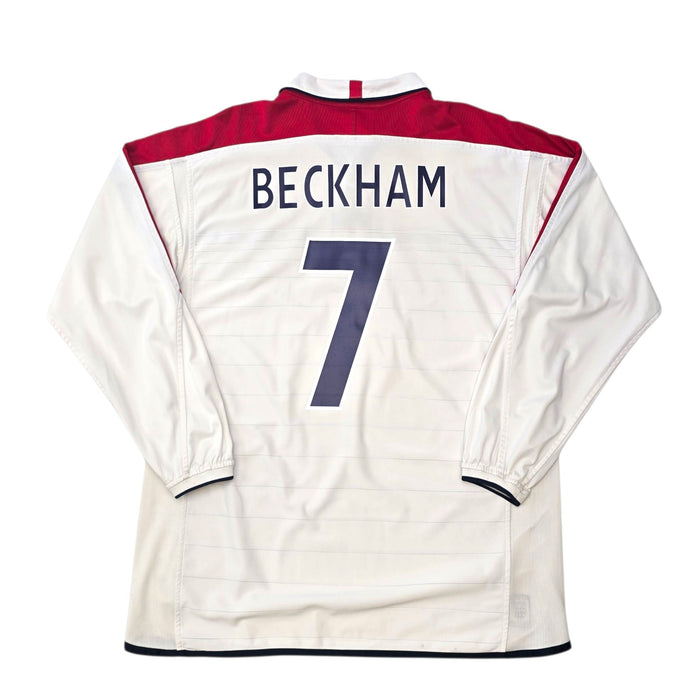 2003/05 England Home Football Shirt (XL) Umbro 7 Beckham - Football Finery - FF304792