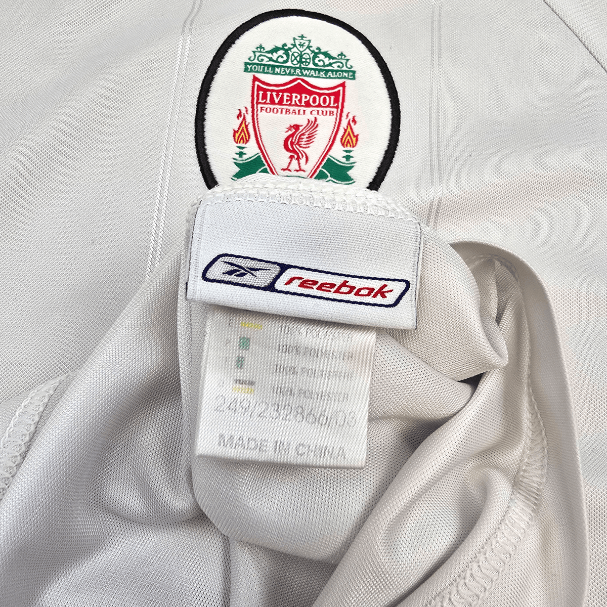2003/05 Liverpool Away Football Shirt (L) Reebok 17 Gerrard - Football Finery - FF304206