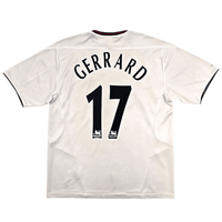 2003/05 Liverpool Away Football Shirt (L) Reebok 17 Gerrard - Football Finery - FF304206