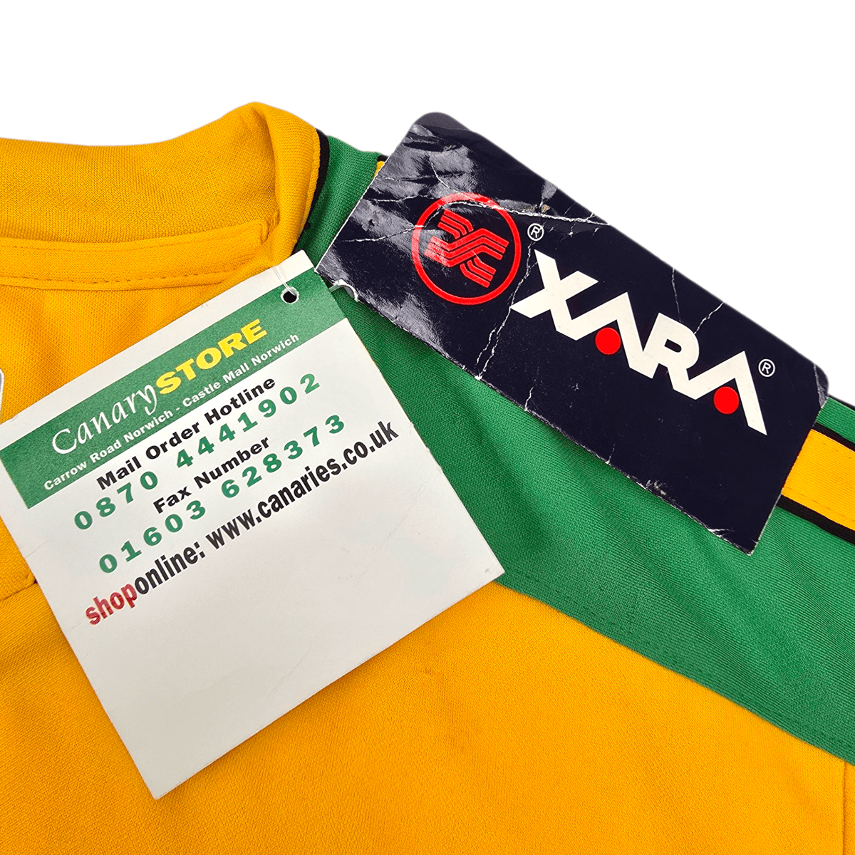 2003/05 Norwich City Home Football Shirt (M) Xara 6 Huckerby (BNWTs) - Football Finery - FF302414