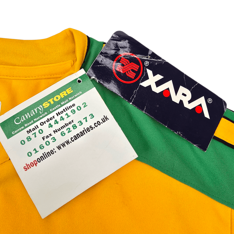 2003/05 Norwich City Home Football Shirt (M) Xara 6 Huckerby (BNWTs) - Football Finery - FF302414