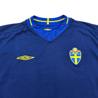 2003/05 Sweden Away Football Shirt (XL) Umbro 11 Larsson - Football Finery - FF304234