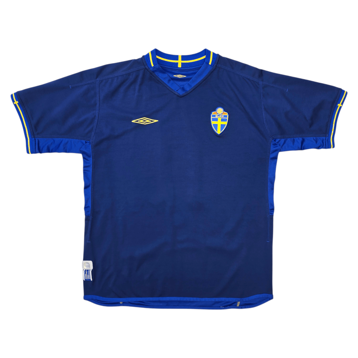 2003/05 Sweden Away Football Shirt (XL) Umbro 11 Larsson - Football Finery - FF304234
