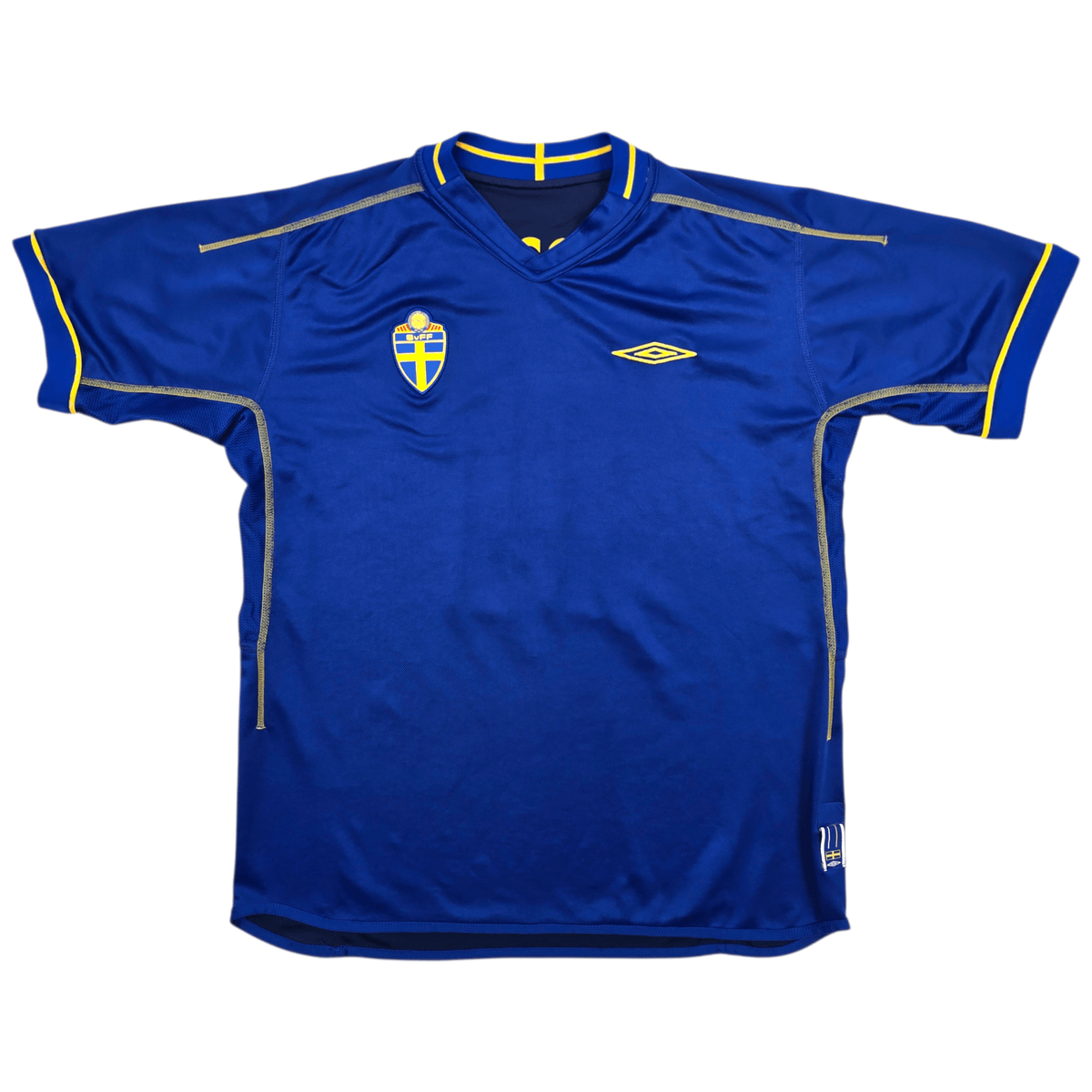 2003/05 Sweden Away Football Shirt (XL) Umbro 11 Larsson - Football Finery - FF304234