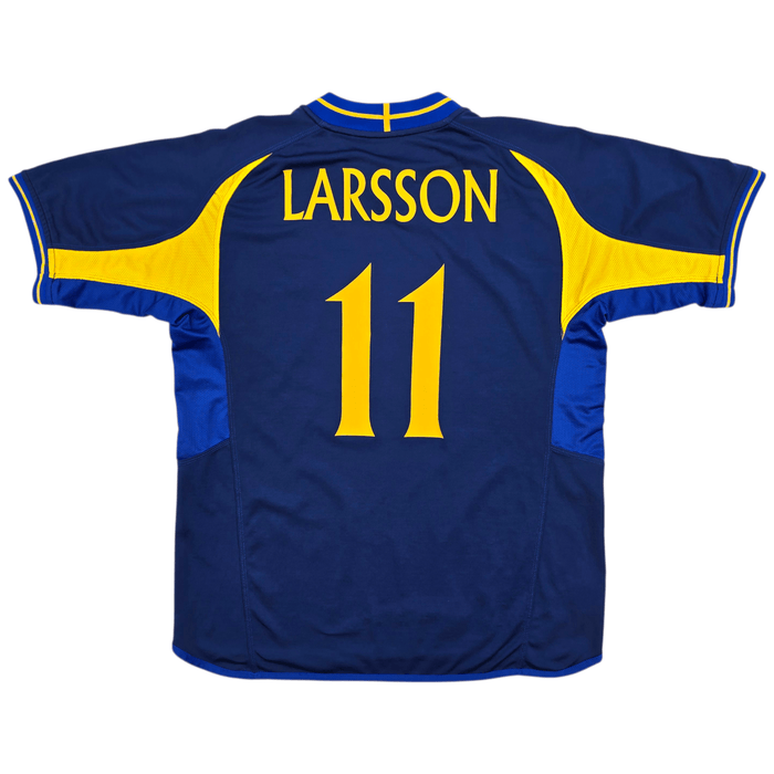 2003/05 Sweden Away Football Shirt (XL) Umbro 11 Larsson - Football Finery - FF304234