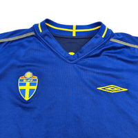 2003/05 Sweden Away Football Shirt (XL) Umbro 11 Larsson - Football Finery - FF304234