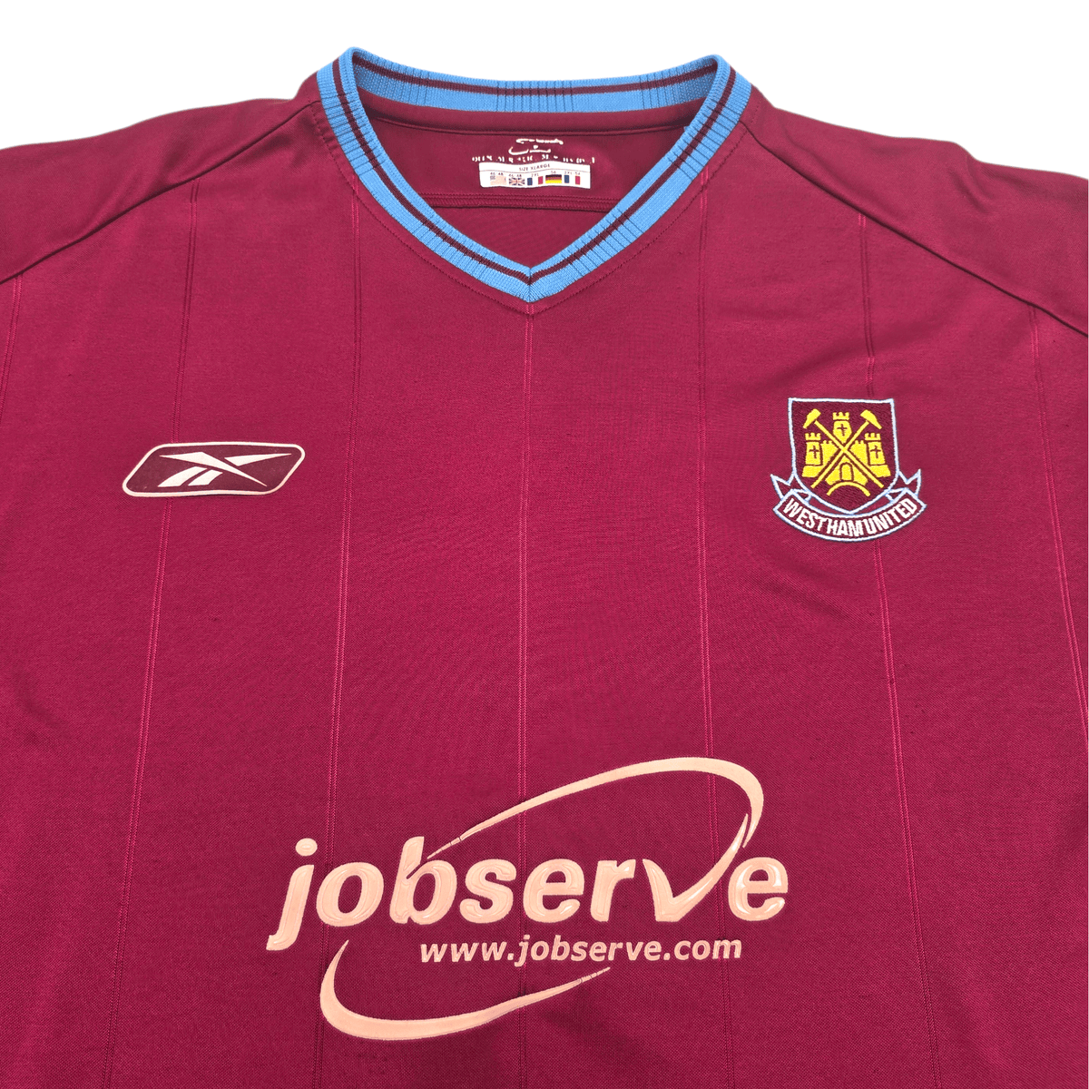 2003/05 West Ham United Home Football Shirt (2XL) Reebok - Football Finery - FF303005