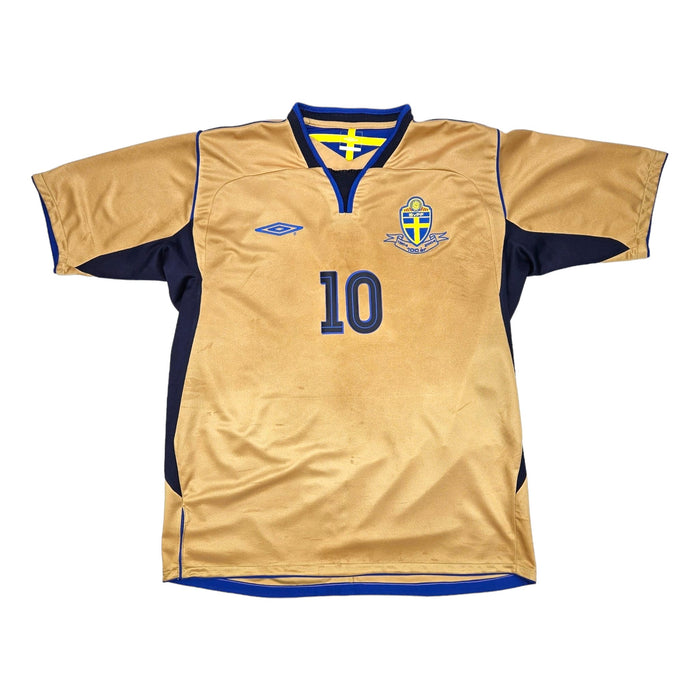 2004 Sweden Third Football Shirt (XL) Umbro #10 Ibrahimovic (Centenary) - Football Finery - FF203846