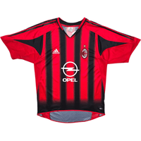 2004/05 AC Milan Home Football Shirt (M) Adidas 21 Pirlo - Football Finery - FF303312