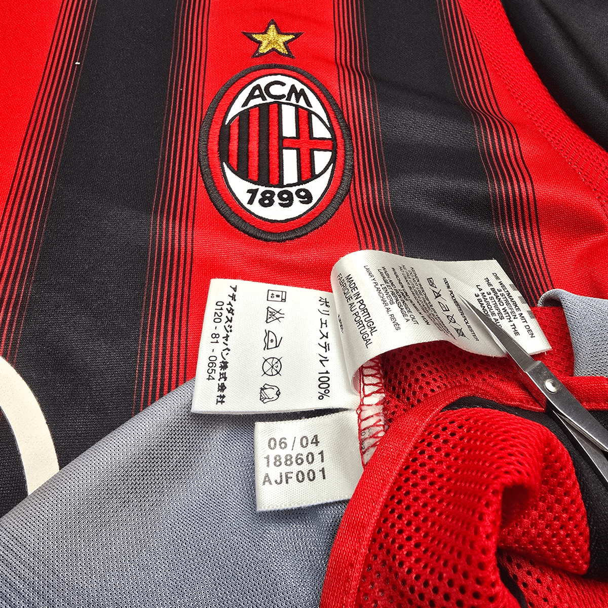 2004/05 AC Milan Home Football Shirt (M) Adidas 21 Pirlo - Football Finery - FF303312