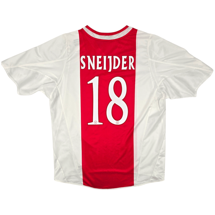 2004/05 Ajax Home Football Shirt (L) Adidas #18 Sneijder - Football Finery - FF300010