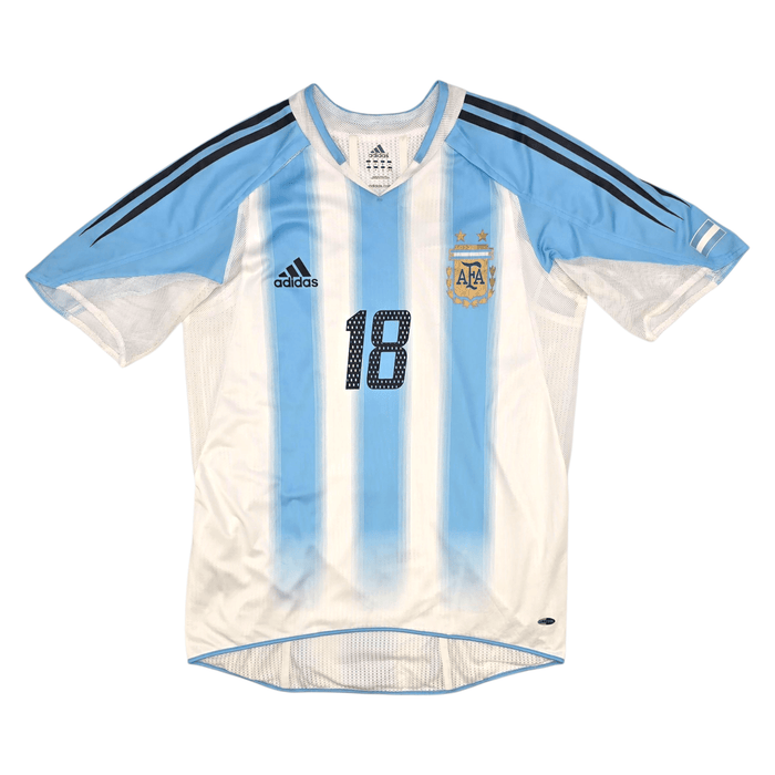 2004/05 Argentina Home Football Shirt (M) Adidas 18 Messi (Player Version) - Football Finery - FF301150