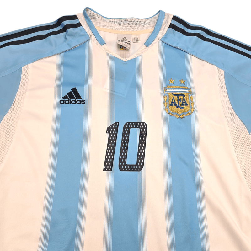 2004/05 Argentina Home Football Shirt (XL) Adidas 10 Tevez - Football Finery - FF302863