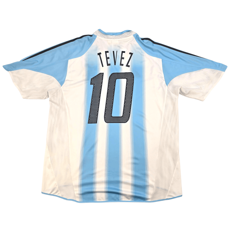 2004/05 Argentina Home Football Shirt (XL) Adidas 10 Tevez - Football Finery - FF302863