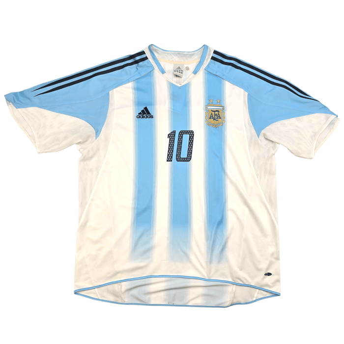 2004/05 Argentina Home Football Shirt (XL) Adidas 10 Tevez - Football Finery - FF302863