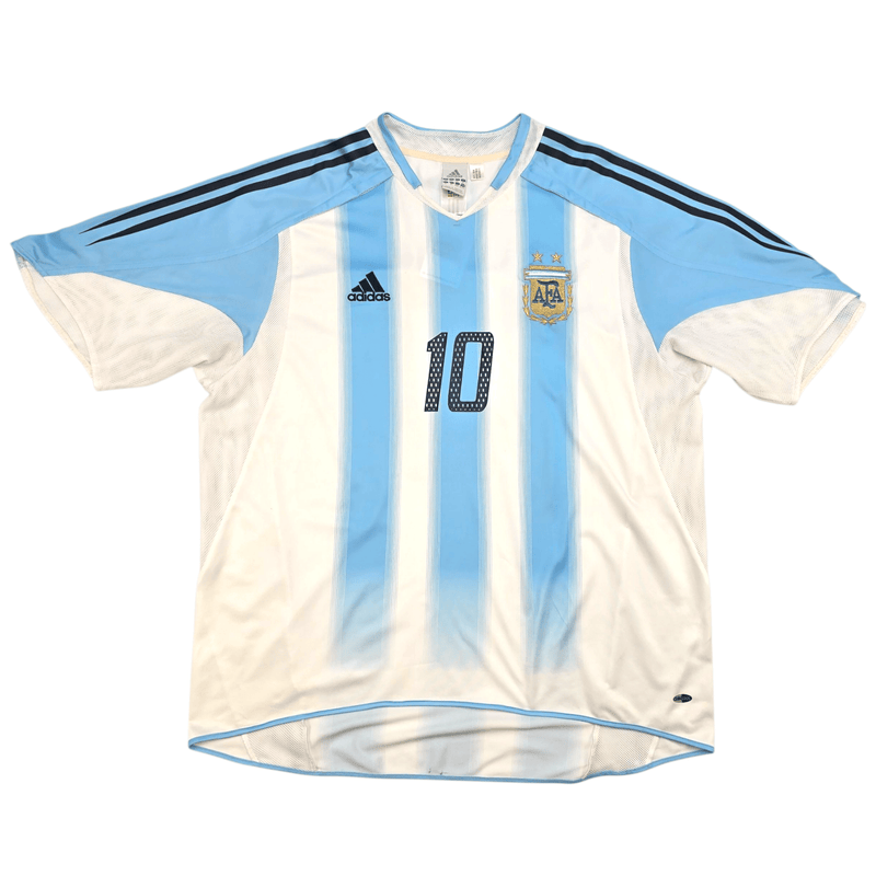2004/05 Argentina Home Football Shirt (XL) Adidas 10 Tevez - Football Finery - FF302863