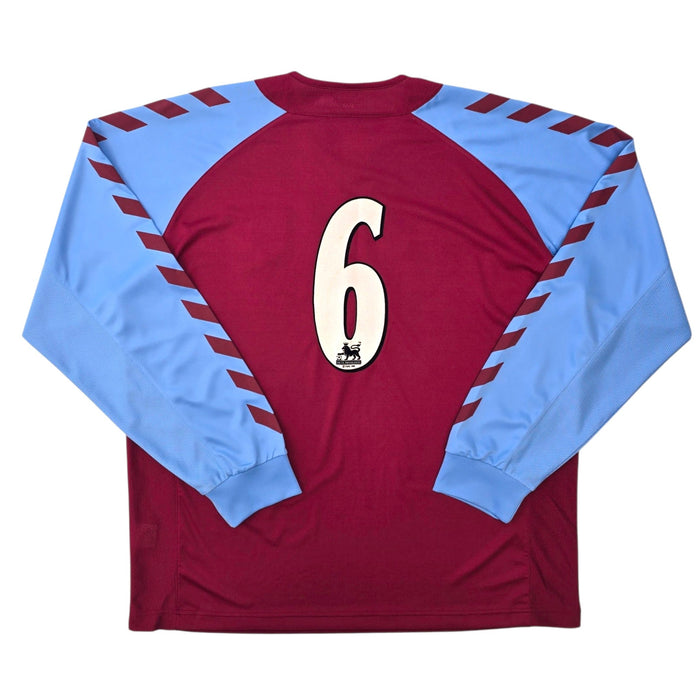 2004/05 Aston Villa Home Football Shirt (XL) Hummel #6 - Football Finery - FF307822