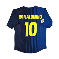 2004/05 Barcelona Away Football Shirt (XL) Nike 10 Ronaldinho - Football Finery - FF302742