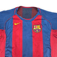 2004/05 Barcelona Home Football Shirt (L) Nike 30 Messi - Football Finery - FF302550
