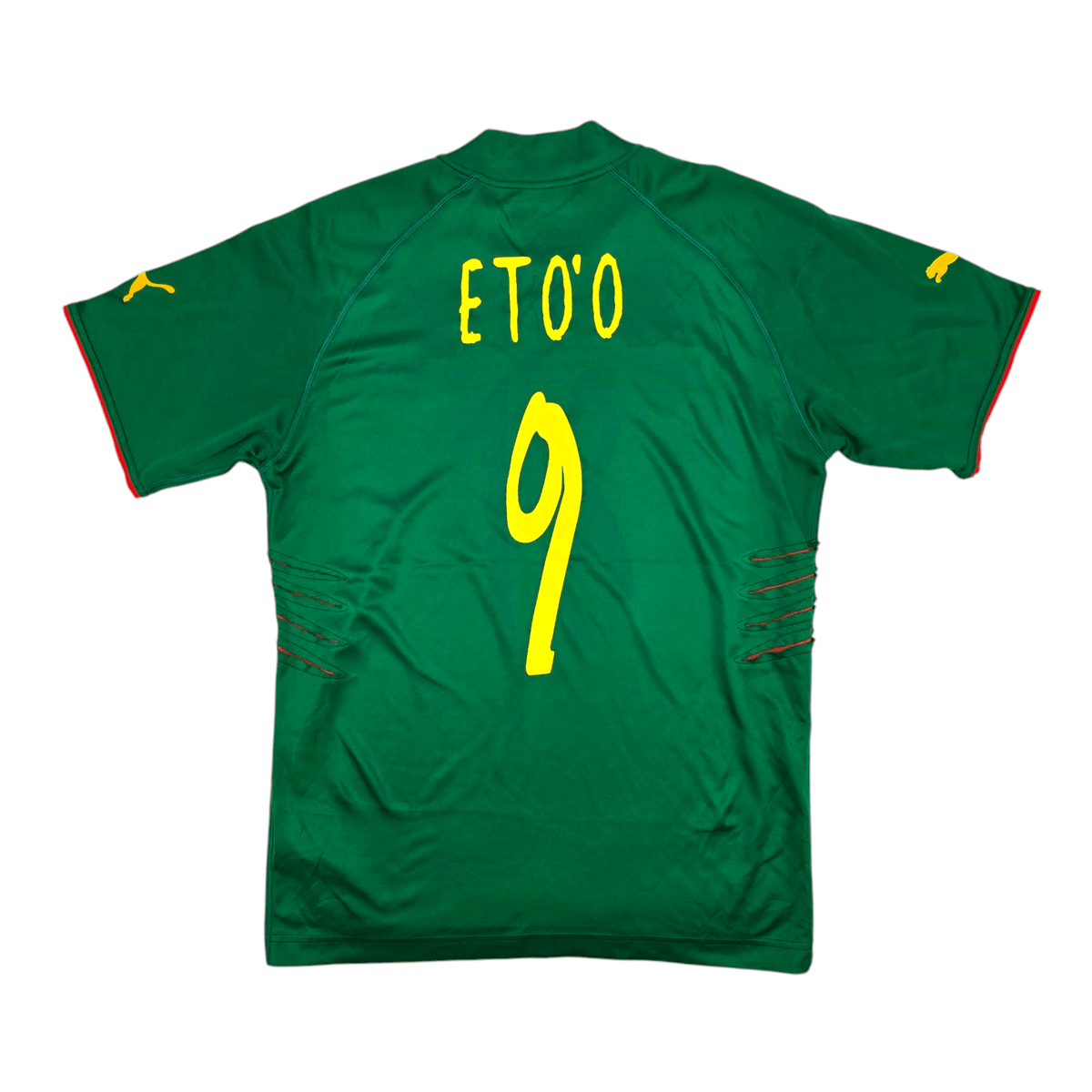 2004/05 Cameroon Home Football Shirt (M) Puma 9 Eto'o - Football Finery - FF300857