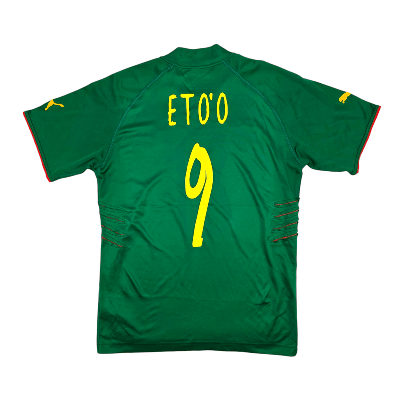 2004/05 Cameroon Home Football Shirt (M) Puma 9 Eto'o - Football Finery - FF300857