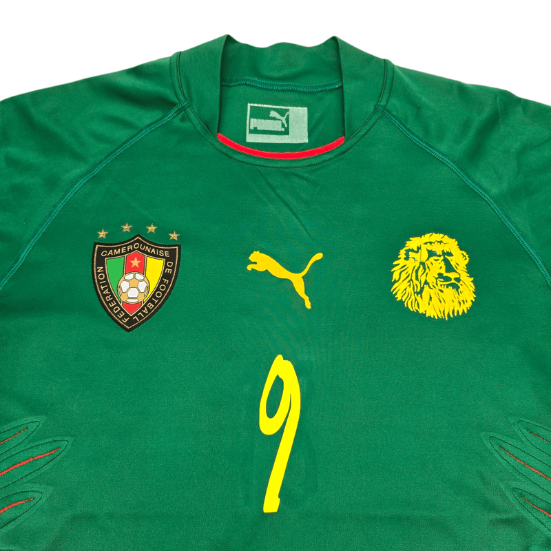 2004/05 Cameroon Home Football Shirt (M) Puma 9 Eto'o - Football Finery - FF300857