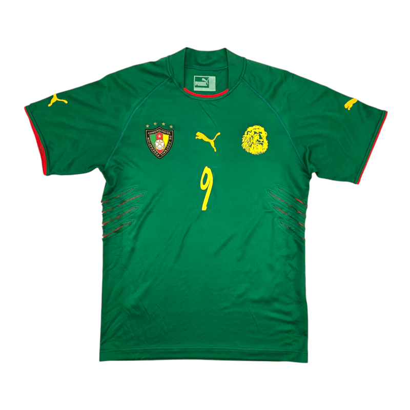 2004/05 Cameroon Home Football Shirt (M) Puma 9 Eto'o - Football Finery - FF300857