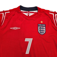 2004/05 England Away Football Shirt (L) Umbro 7 Beckham - Football Finery - FF302527